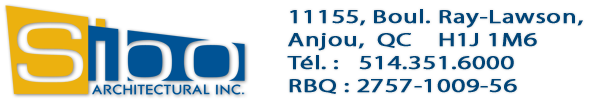 Sibo Architectural inc., 11155, boul. Ray-Lawson, Anjou, QC H1J 1M6 - Tél. : 514.351.6000 - RBQ : 2757-1009-56